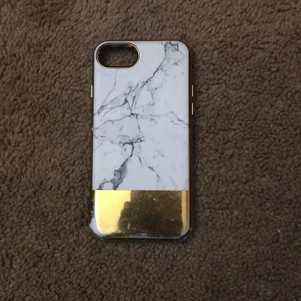 Gold, and white marble iPhone 6s , 8 , case